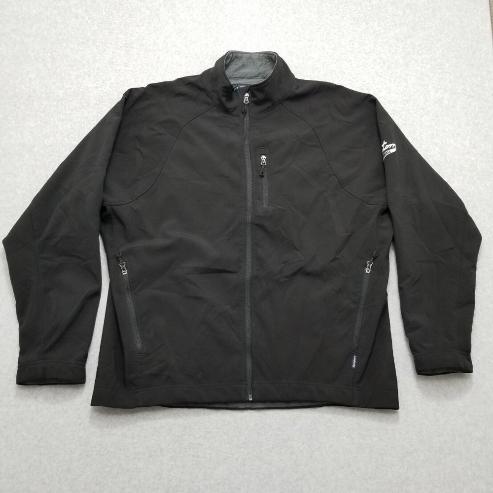 Landway Jacket Mens XXL Black Full Zip Pockets Outdoor‎ Lightweight